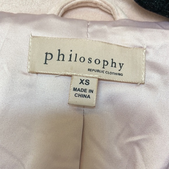 Philosophy Light Pink Soft Suede Jacket XS - Picture 3 of 4